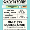 April Walk In Vitamin CLinic!