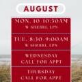 AUGUST vitamin schedule