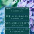 june vitamin schedule